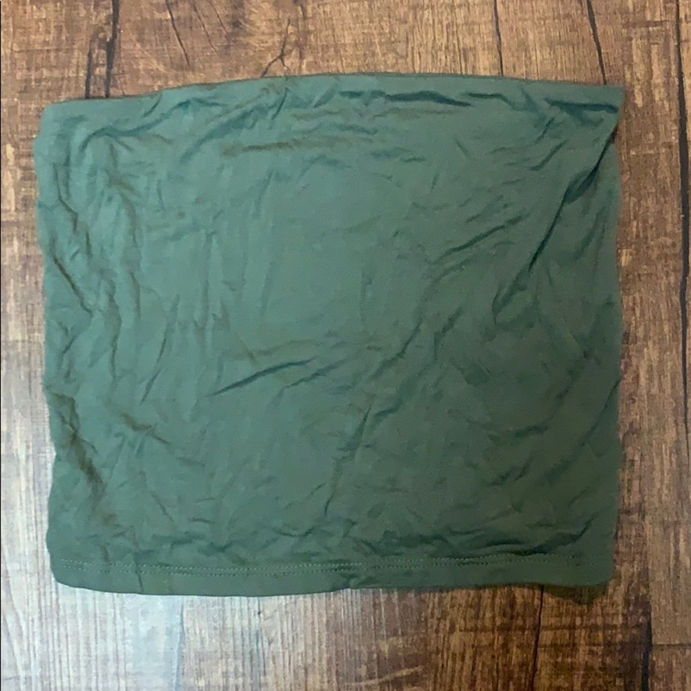 Army green tube top - Picture 2 of 4